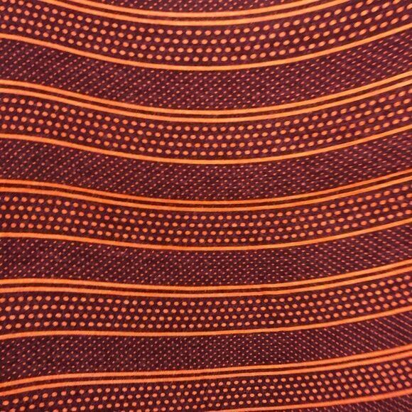 Postmark Striped Polka Dot Orange Red 3/4 Sleeve Top with Pocket - Picture 6 of 6